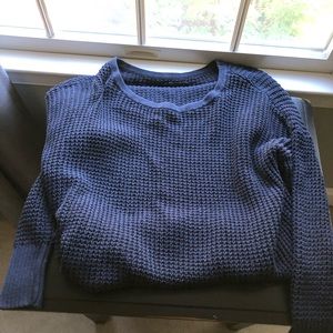 Navy blue waffle sweater from American eagle